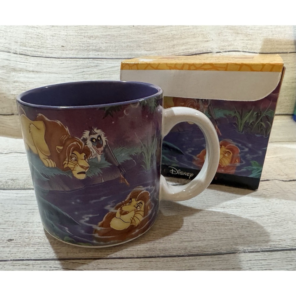 Vintage The Disney Store The Lion King Coffee Mug with original Box